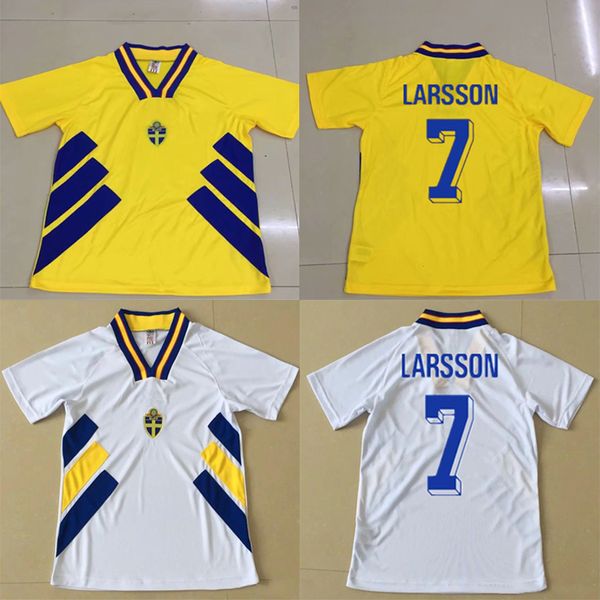 1994 Retro Sweden Soccer Jersey home yellow Retro 94 BROLIN DAHLIN LARSSON classic antiq tage Maillot away white football shirt
1994 Retro Sweden Soccer Jersey home yellow Retro 94 BROLIN DAHLIN LARSSON classic antiq tage Maillot away white football shirt