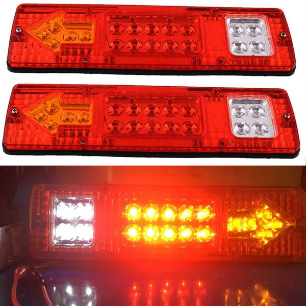 1 pair 19led car rear tail lights turning signal lamp for 12v 24v truck trailer caravan red yellow white
1 pair 19led car rear tail lights turning signal lamp for 12v 24v truck trailer caravan red yellow white