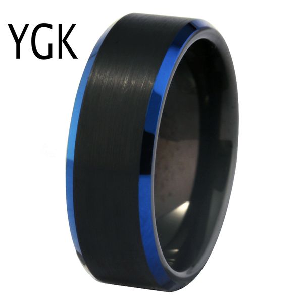 classic wedding band ring for women simple engagement tungsten rings mens anniversary party ring matte black blue tungsten ring cj191116, Slivery;golden
classic wedding band ring for women simple engagement tungsten rings mens anniversary party ring matte black blue tungsten ring cj191116, Slivery;golden