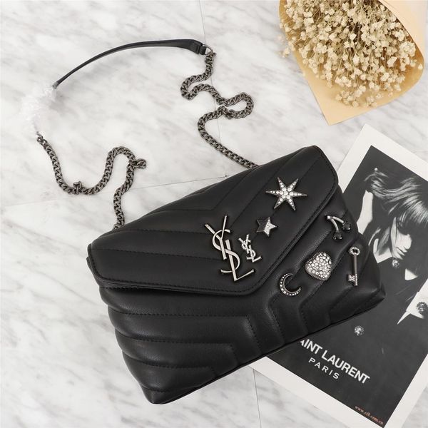 2019 горячая распродажа мода ретро сумки кошелек женская кожаная сумка цепочка сумка через плечо сумка и сумки на ремне, размер: 25 см * 17 см * 9 см