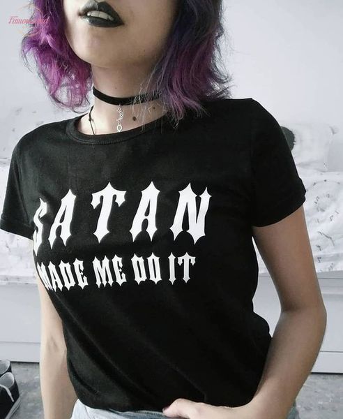 women satan made me do it t shirt gothic black tee hipsters funny solgan tshirt tumblr graphic tee summer letter shor sleeve, White
women satan made me do it t shirt gothic black tee hipsters funny solgan tshirt tumblr graphic tee summer letter shor sleeve, White