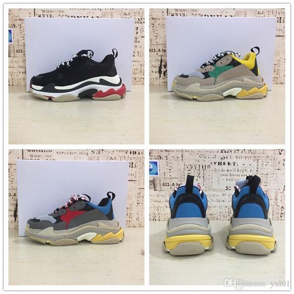 paris original box with designer luxury shoes 17fw triple-s sneaker 6 layer combination fashion casual day sport shoes women men 35-45
paris original box with designer luxury shoes 17fw triple-s sneaker 6 layer combination fashion casual day sport shoes women men 35-45