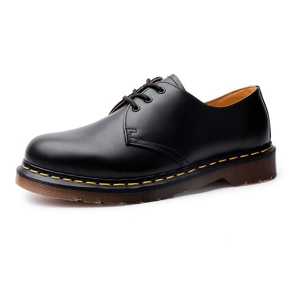 women short martin boots genuine leather men british shoes work footwear thick heel small leather shoe oxfords for zyabds, Black
women short martin boots genuine leather men british shoes work footwear thick heel small leather shoe oxfords for zyabds, Black