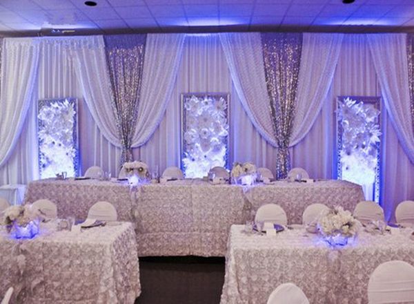10ft x 20ft white wedding backdrop with shiny silver swag wedding drape and curtain wedding decoration
10ft x 20ft white wedding backdrop with shiny silver swag wedding drape and curtain wedding decoration