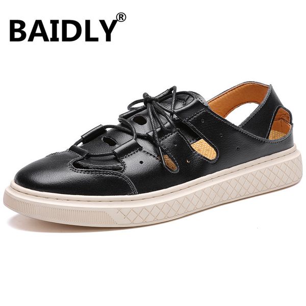 sandals fashion mens high-quality leather male outdoor beach slippers roman design comfortable breathable, Black
sandals fashion mens high-quality leather male outdoor beach slippers roman design comfortable breathable, Black