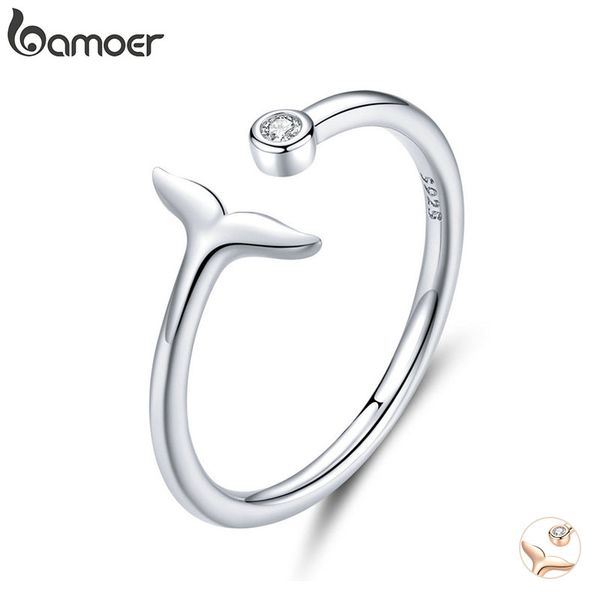 bamoer 925 sterling silver 2 color fish tail mermaid open finger rings for women adjustable band size bijoux scr618, Golden;silver
bamoer 925 sterling silver 2 color fish tail mermaid open finger rings for women adjustable band size bijoux scr618, Golden;silver