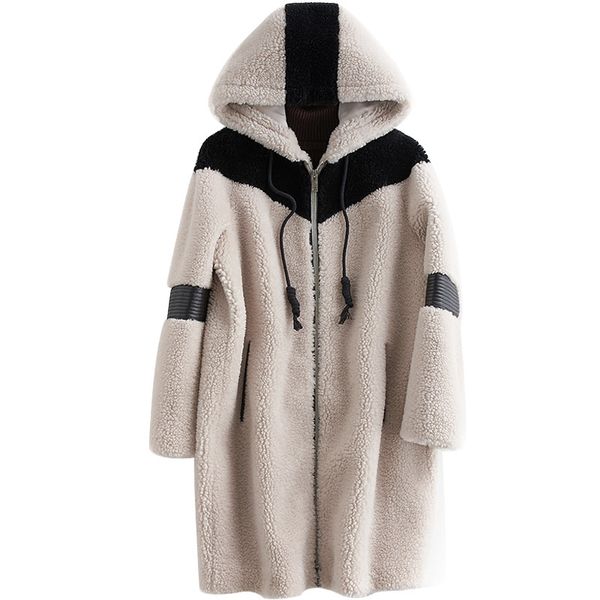 2020 new fault code thickening keep warm even hat sheep shearing overcoat leather and fur loose coat woman, Black
2020 new fault code thickening keep warm even hat sheep shearing overcoat leather and fur loose coat woman, Black