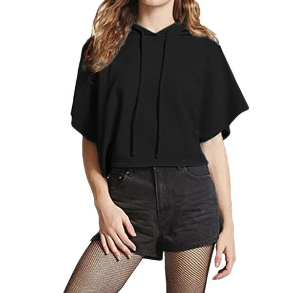 feitong women sweatshirt hoodies autumn drawstring solid short sleeve hooded loose modis casual moletom feminino inverno, Black
feitong women sweatshirt hoodies autumn drawstring solid short sleeve hooded loose modis casual moletom feminino inverno, Black