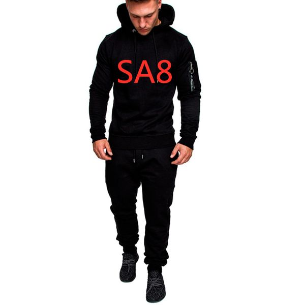 sa8 new men printed long sleeve solid color hoodies+pants man tracksuit outdoors sport suit mens gyms set casual sportswear suit, Gray
sa8 new men printed long sleeve solid color hoodies+pants man tracksuit outdoors sport suit mens gyms set casual sportswear suit, Gray