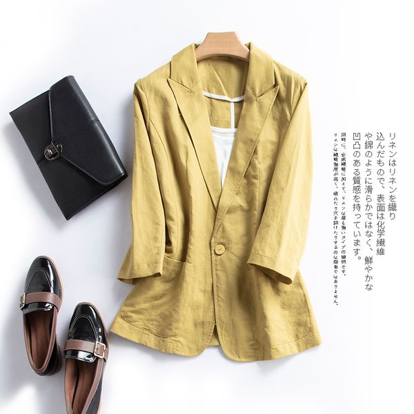 2019 new spring summer korean women leisure solid suit slim women office lady cotton linen blazer jacket work wear, White;black
2019 new spring summer korean women leisure solid suit slim women office lady cotton linen blazer jacket work wear, White;black