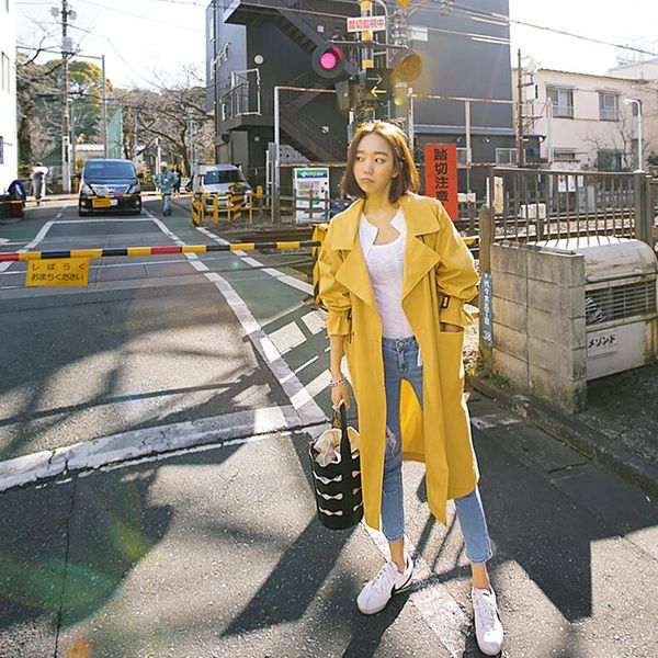 slim korean spring trenchcoat trench autumn clothes women raincoats coat wj185 2021 streetwear female elegant yellow coats long vqgei, Black
slim korean spring trenchcoat trench autumn clothes women raincoats coat wj185 2021 streetwear female elegant yellow coats long vqgei, Black