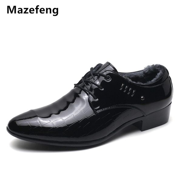 mazefeng winter shoes men leather dress shoes with velvet business keep warm male leather men flat, Black
mazefeng winter shoes men leather dress shoes with velvet business keep warm male leather men flat, Black