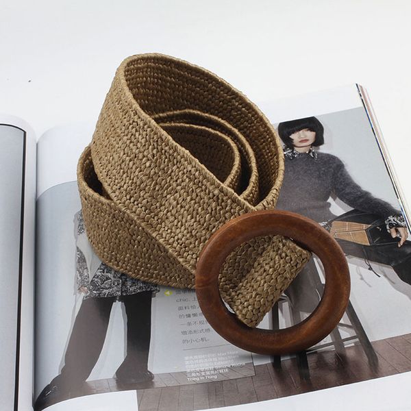 women bohemian elastic braided belt fashion female summer dress jeans wide black pp straw designer wood buckle boho belts 232, Black;brown
women bohemian elastic braided belt fashion female summer dress jeans wide black pp straw designer wood buckle boho belts 232, Black;brown