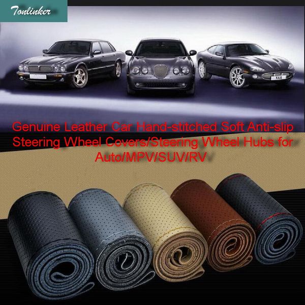 tonlinker 1 pcs 38cm diy genuine leather car hand-stitched soft anti-slip steering wheel covers hubs for auto/mpv/suv/rv
tonlinker 1 pcs 38cm diy genuine leather car hand-stitched soft anti-slip steering wheel covers hubs for auto/mpv/suv/rv