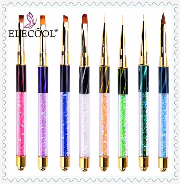 elecool 8 colors nail art brush pen rhinestone cat eye acrylic handle carving painting gel nail extension manicure liner pen, Silver
elecool 8 colors nail art brush pen rhinestone cat eye acrylic handle carving painting gel nail extension manicure liner pen, Silver