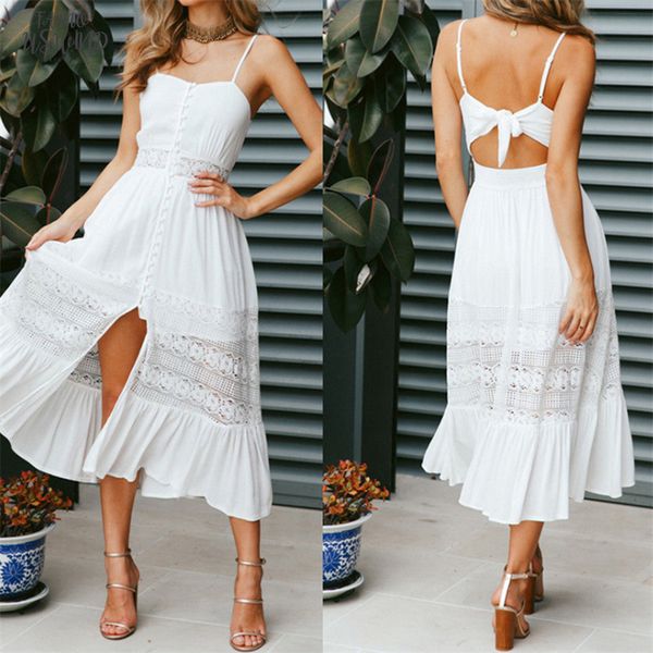 2020 women mini dresses white lace split dress elegant sleeveless holiday maxi boho floral summer beach long dress evening party dress, Black;gray
2020 women mini dresses white lace split dress elegant sleeveless holiday maxi boho floral summer beach long dress evening party dress, Black;gray