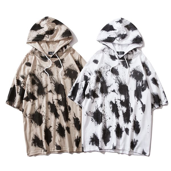 hiphop mens designer hooded tshirts tie dye street style loose short sleeved pullover tshirts casual fashion men tees, White;black
hiphop mens designer hooded tshirts tie dye street style loose short sleeved pullover tshirts casual fashion men tees, White;black