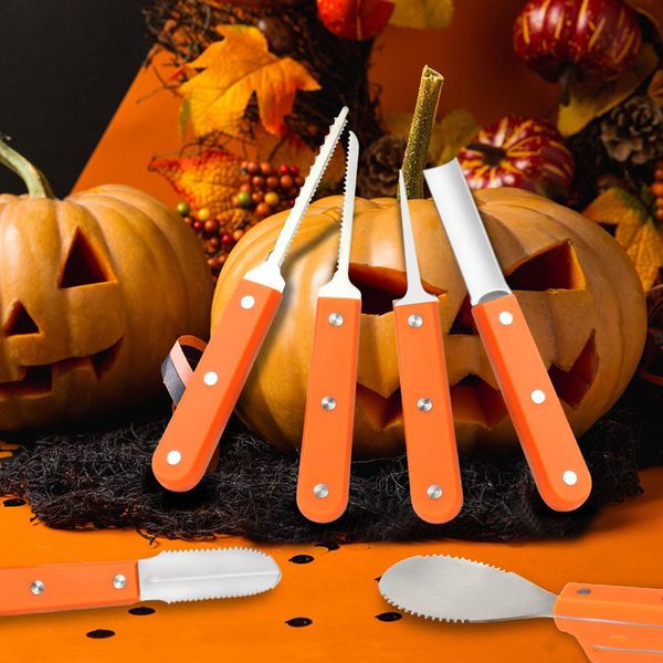 6 pcs professional pumpkin carving tool kit scoops scrapers saws loops stainless steel pumpkin tools pumpkin stencil book orange an2790
6 pcs professional pumpkin carving tool kit scoops scrapers saws loops stainless steel pumpkin tools pumpkin stencil book orange an2790