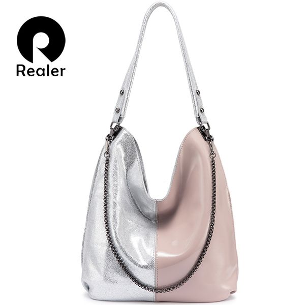 realer women shoulder bag genuine leather hobo bag for ladies 2019 patchwork totes female luxury handbags women bags designer t200322
realer women shoulder bag genuine leather hobo bag for ladies 2019 patchwork totes female luxury handbags women bags designer t200322