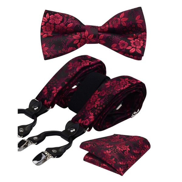 fashion floral suspenders leather 6 clip braces vintage casual suspensorio bow tie hanky set strap bretele father/husband's gift, Black;white
fashion floral suspenders leather 6 clip braces vintage casual suspensorio bow tie hanky set strap bretele father/husband's gift, Black;white