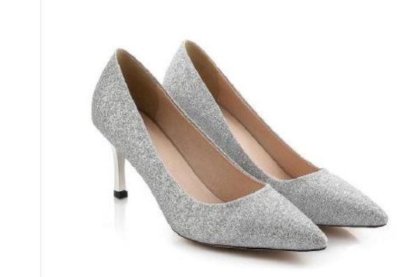 women's shoes in spring and autumn high fine heel pointed end sequined cloth @2031, Black
women's shoes in spring and autumn high fine heel pointed end sequined cloth @2031, Black