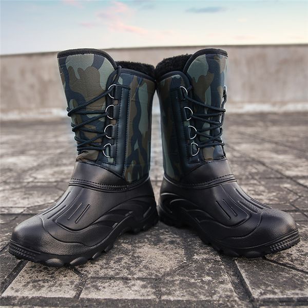 2019 winter men boots with fur warm plush mid-calf snow boots men casual work fishing rain shoes waterproof camouflage footwear, Black
2019 winter men boots with fur warm plush mid-calf snow boots men casual work fishing rain shoes waterproof camouflage footwear, Black