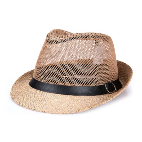 lnpbd 2017 male sunbonnet summer mesh fedoras strawhat cap male breathable summer hat, Blue;gray
lnpbd 2017 male sunbonnet summer mesh fedoras strawhat cap male breathable summer hat, Blue;gray