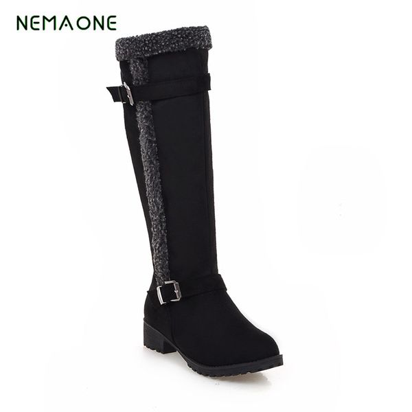 nemaone 2017 new fashion with fur winter high heels knee high woman boots warm women shoes fashion wedges snow boots, Black
nemaone 2017 new fashion with fur winter high heels knee high woman boots warm women shoes fashion wedges snow boots, Black