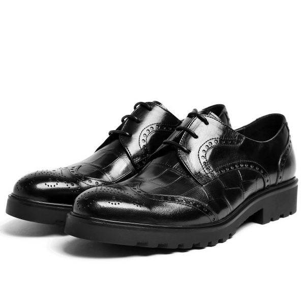 men's leather shoes large size cowhide formal wear wedding shoes ever zapatos de hombre, Black
men's leather shoes large size cowhide formal wear wedding shoes ever zapatos de hombre, Black