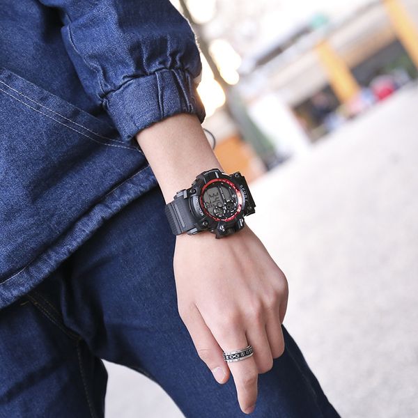 black more function man business affairs leisure time motion electronic watch digital waterproof noctilucent wrist-watches, Slivery;brown
black more function man business affairs leisure time motion electronic watch digital waterproof noctilucent wrist-watches, Slivery;brown