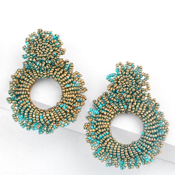 creative weave round big circle pendant earrings dangle rice beads handmade eardrop ear studs hollow out earring women designer jewelry, Silver
creative weave round big circle pendant earrings dangle rice beads handmade eardrop ear studs hollow out earring women designer jewelry, Silver