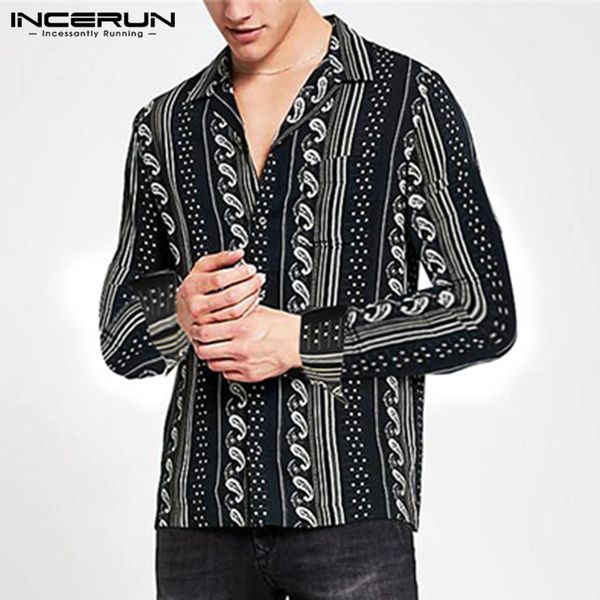 retro print hawaiian shirt men long sleeve vacation 2019 ethnic style street turn-down collar casual mens shirts camisa incerun, White;black
retro print hawaiian shirt men long sleeve vacation 2019 ethnic style street turn-down collar casual mens shirts camisa incerun, White;black