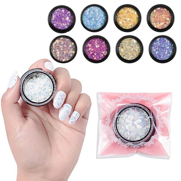 1 box nail glitter uv gradient nail sequins flakes slice makeup mixed glitter powders art decorations, Silver;gold
1 box nail glitter uv gradient nail sequins flakes slice makeup mixed glitter powders art decorations, Silver;gold