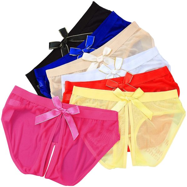women's lingerie cheeky open crotch underwear crotchless panties toys mesh briefs with bow back, Black;pink
women's lingerie cheeky open crotch underwear crotchless panties toys mesh briefs with bow back, Black;pink