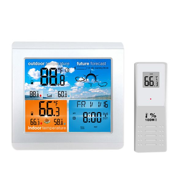 fashion-multifunctional electronic alarm clock rf wireless meteorological clock calendar
fashion-multifunctional electronic alarm clock rf wireless meteorological clock calendar