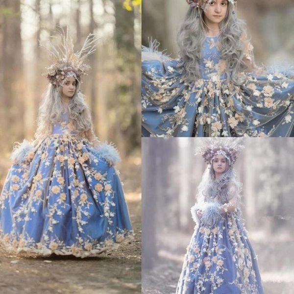 vintage girls pageant dresses 2020 jewel neck 3d floral appliqued princess kids formal wear feather long sleeve party birthday gowns, White;red
vintage girls pageant dresses 2020 jewel neck 3d floral appliqued princess kids formal wear feather long sleeve party birthday gowns, White;red