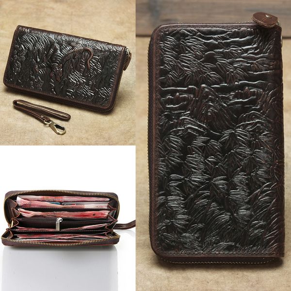 genuine cow leather long clutch wallets men tiger pattern coin purses cowhide card holder wallet interior zipper pocket handphone handbag, Red;black
genuine cow leather long clutch wallets men tiger pattern coin purses cowhide card holder wallet interior zipper pocket handphone handbag, Red;black