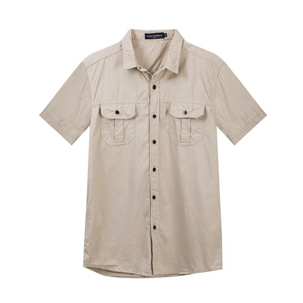 2020 summer new short sleeve casual work cargo denim shirt men 100%cotton fashion solid shirt with pocket mens clothing, White;black
2020 summer new short sleeve casual work cargo denim shirt men 100%cotton fashion solid shirt with pocket mens clothing, White;black