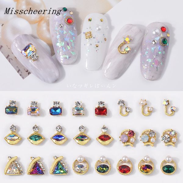 5 pcs/pack charm nail art rhinestone decorations metal alloy shiny crystal jewelry fashion designs 3d manicure books accessory, Silver;gold
5 pcs/pack charm nail art rhinestone decorations metal alloy shiny crystal jewelry fashion designs 3d manicure books accessory, Silver;gold