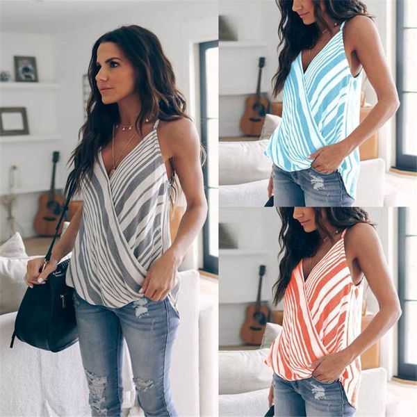 new 2020 summer women clothes vest fashion sleeveless ladies casual loose v-neck striped tank, White
new 2020 summer women clothes vest fashion sleeveless ladies casual loose v-neck striped tank, White
