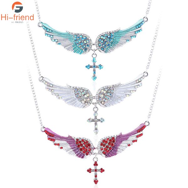 fahion design color angel wings necklace pendant with crystal 3 color metal necklace for beautiful women's jewelry, Silver
fahion design color angel wings necklace pendant with crystal 3 color metal necklace for beautiful women's jewelry, Silver