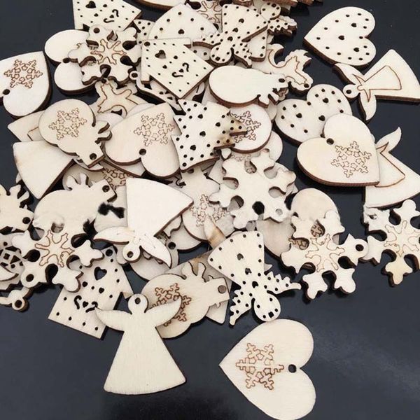 50pcs/pack christmas carve natural wood chip ornaments pendant decorations with hole embellishments diy crafts
50pcs/pack christmas carve natural wood chip ornaments pendant decorations with hole embellishments diy crafts
