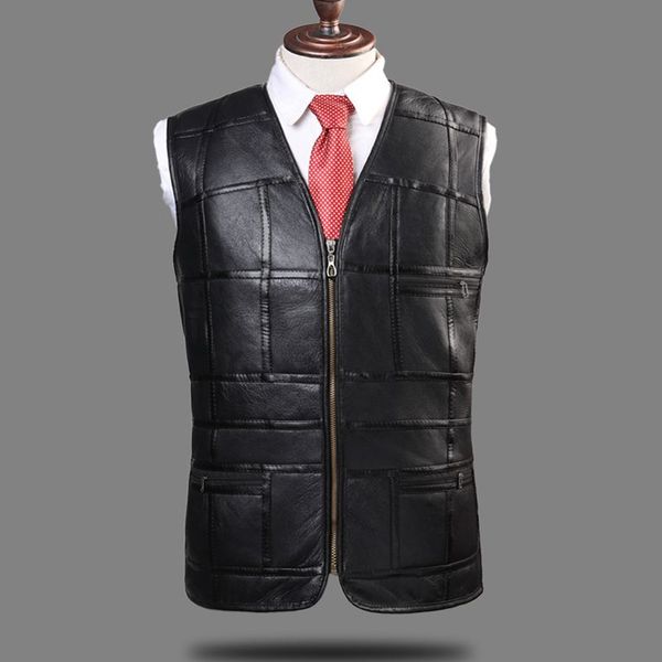 new arrival men winter natural fur vest thick warm natural sheepskin leather patchwork waistcoat black color sheared sheep fur, Black;brown
new arrival men winter natural fur vest thick warm natural sheepskin leather patchwork waistcoat black color sheared sheep fur, Black;brown