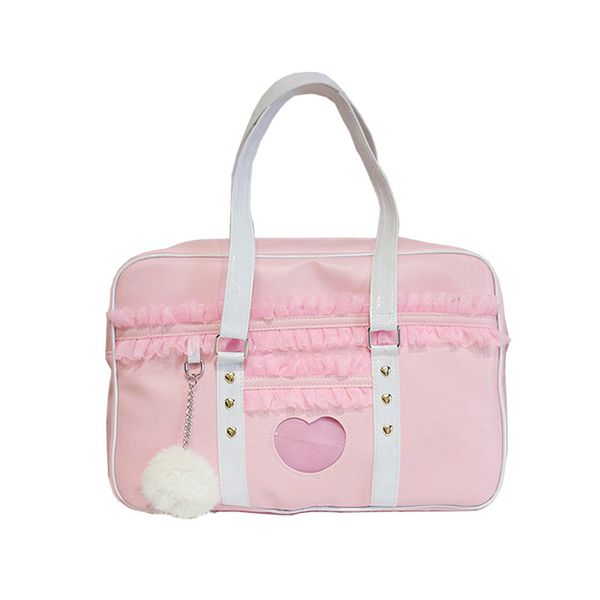 japanese anime jk lace uniform handbang pink fashion student school shoulder bag with plush pendant gift for girl
japanese anime jk lace uniform handbang pink fashion student school shoulder bag with plush pendant gift for girl