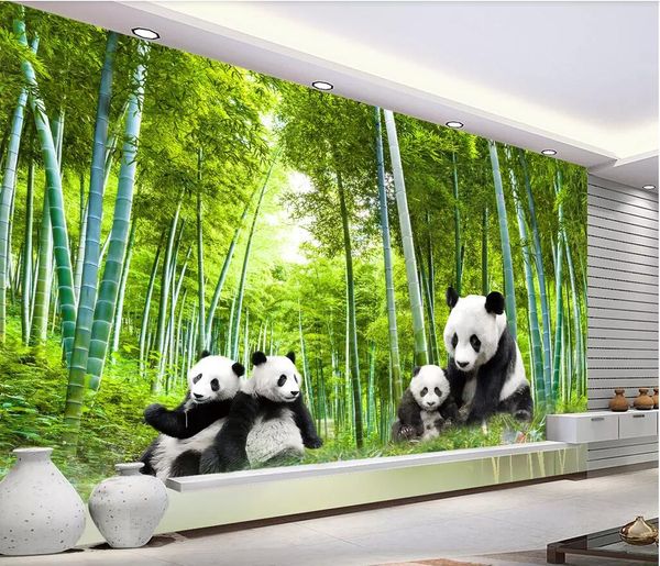 

3d wallpaper custom p mural giant panda bamboo forest landscape giant painting background wall landscape 3d home improvement
