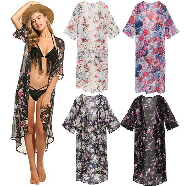 2018 women floral bikini cover up beach dress swimwear beachwear 
2018 women floral bikini cover up beach dress swimwear beachwear