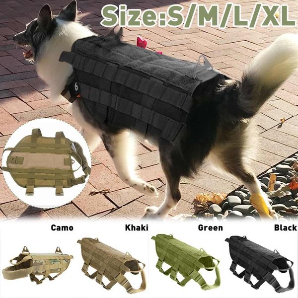 tactical dog vests army breathable dog clothes training load bearing harness vests outdoor walking hiking hunting, Camo;black
tactical dog vests army breathable dog clothes training load bearing harness vests outdoor walking hiking hunting, Camo;black