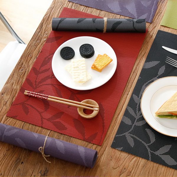 6pcs fashion pvc environmental leaf western washable dining table mat insulation placemat kitchen pad household
6pcs fashion pvc environmental leaf western washable dining table mat insulation placemat kitchen pad household
