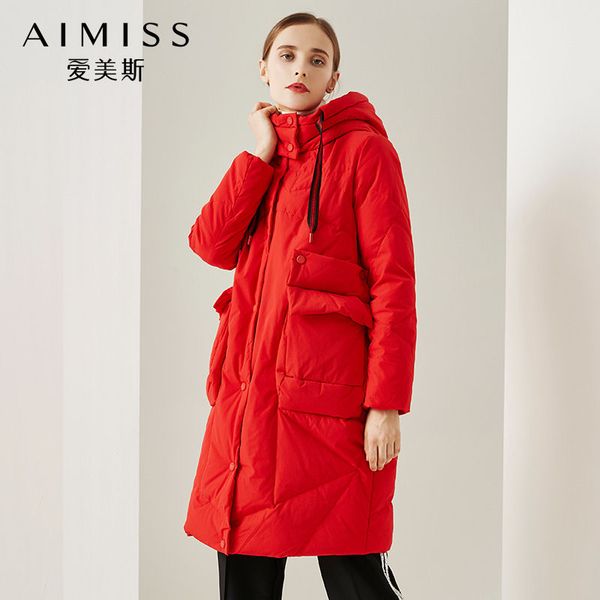 aimiss brand fashion women down jacekt red color hooded pockets thick warm long down coat winter outear clothes for lady, Black
aimiss brand fashion women down jacekt red color hooded pockets thick warm long down coat winter outear clothes for lady, Black