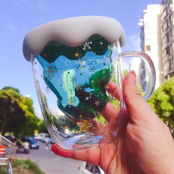 8oz christmas tree coffee cup with silocone lid high temperature double-layer glass mug drink cup snowflake star xmas tumbler dbc vt1046
8oz christmas tree coffee cup with silocone lid high temperature double-layer glass mug drink cup snowflake star xmas tumbler dbc vt1046